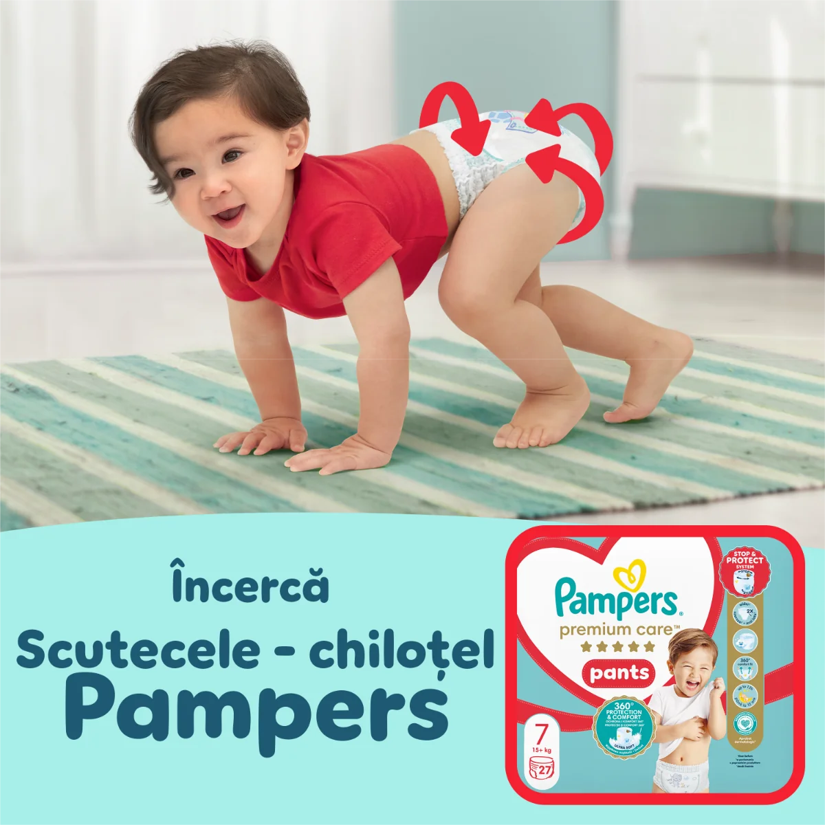 Scutece Premium Care XXL Marimea 4 pentru 9-14kg, 174 bucati, Pampers