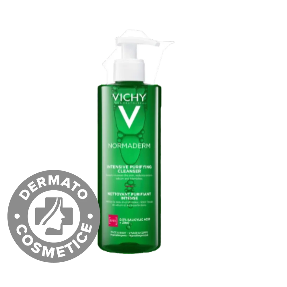 Gel de curatare purifiant pentru ten gras cu tendinta acneica Normaderm, 400ml, Vichy