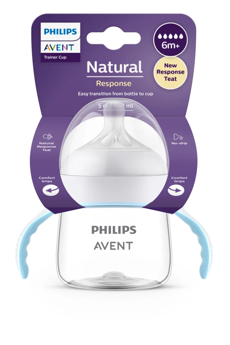 Cana de tranzitie cu manere ergonomice pentru +6 luni Natural Response SCF263/61, 150ml, Philips Avent
