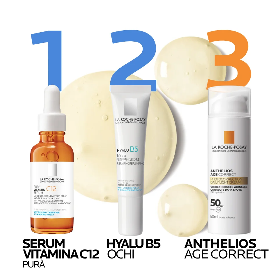 Ser cu vitamina C 12% pura cu eficacitate antirid, 30ml, La Roche-Posay