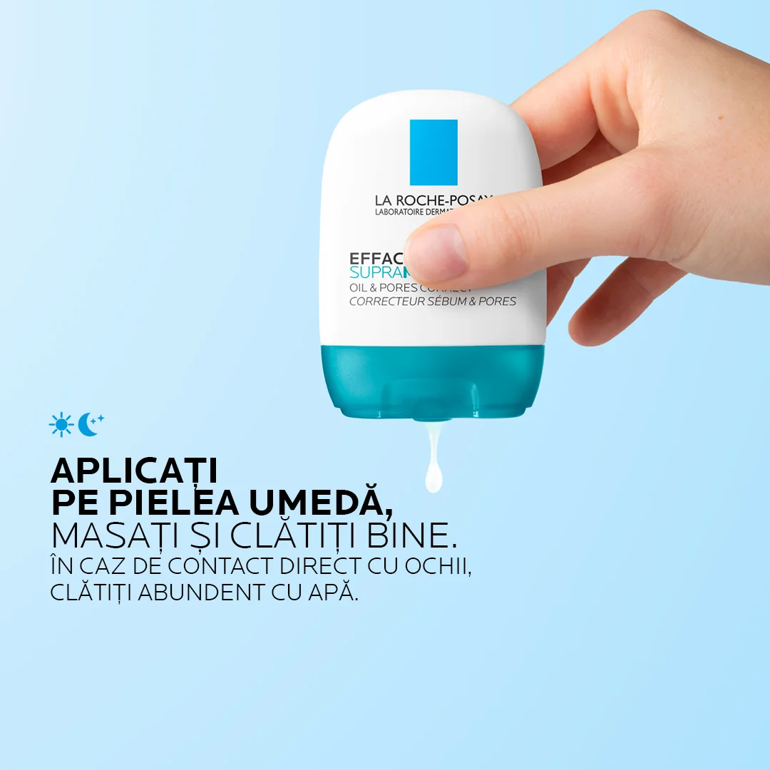 Gel-crema matifiant corector pentru tenul gras cu imperfectiuni Effaclar Supramolecular, 40ml, La Roche-Posay