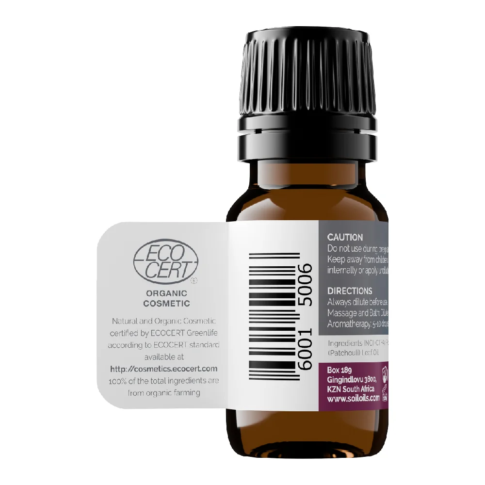 Ulei Esential Patchouli 100% Organic Ecocert, 10ml, Soil