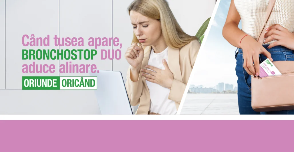 Cand tusea apare, Bronchostop Duo aduce alinare Cand tusea apare, Bronchostop Duo aduce alinare