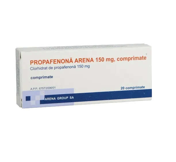 Propafenona 150mg, 20 comprimate, Arena