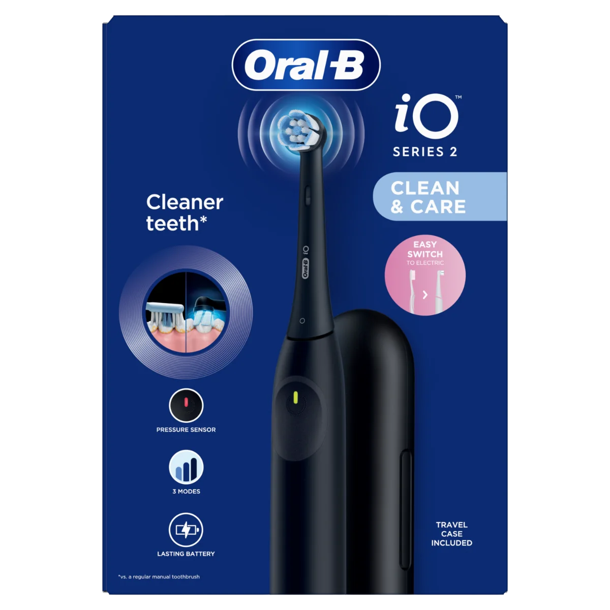 Periuta de dinti electrica iO2 Negru, 1 bucata, Oral-B