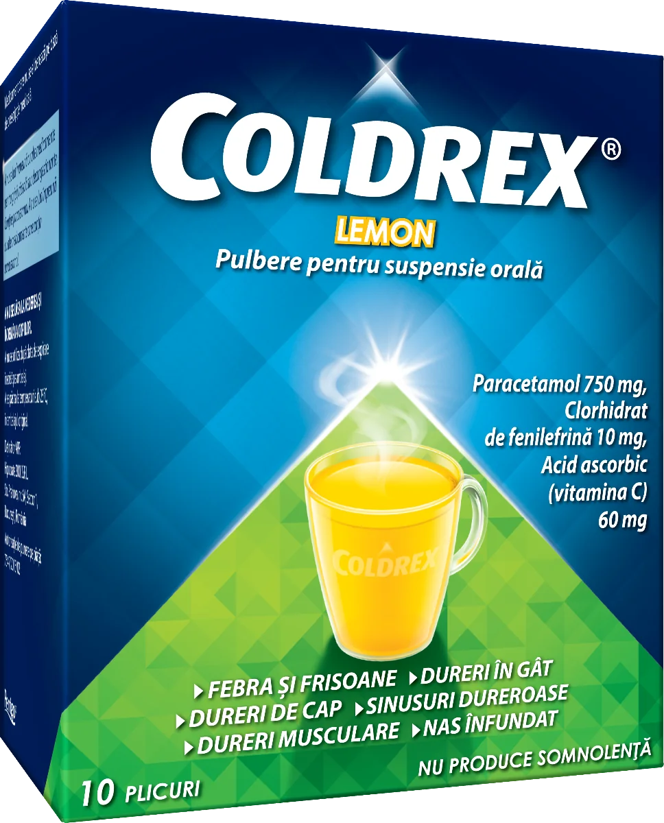 Coldrex Lemon, 10 plicuri, Perrigo