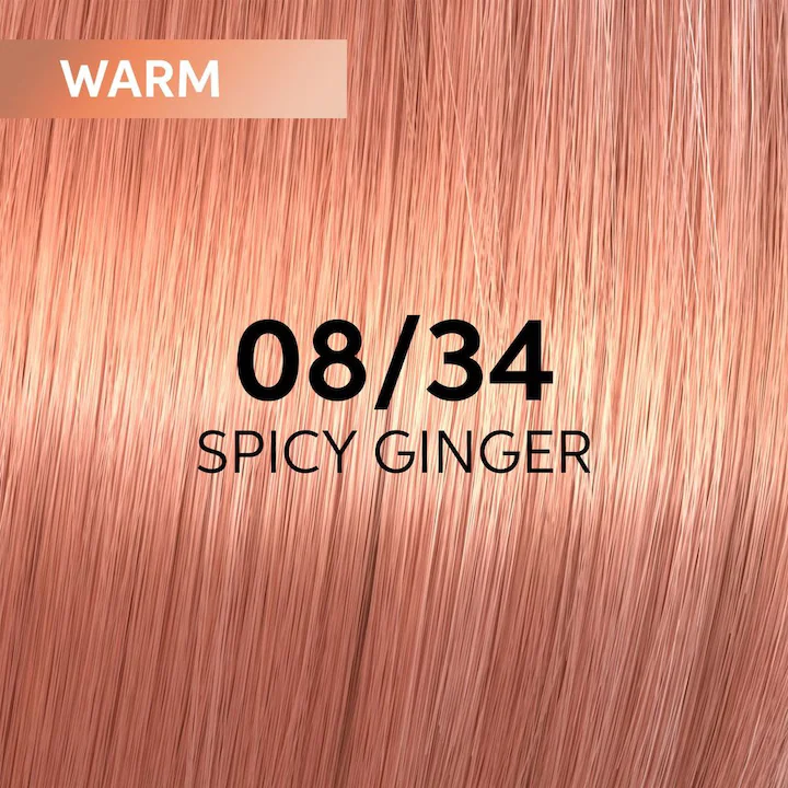 Vopsea demi-permanenta Shinefinity Zero Lift Glaze 08/34 Spicy Ginger, 60 ml, Wella Professionals