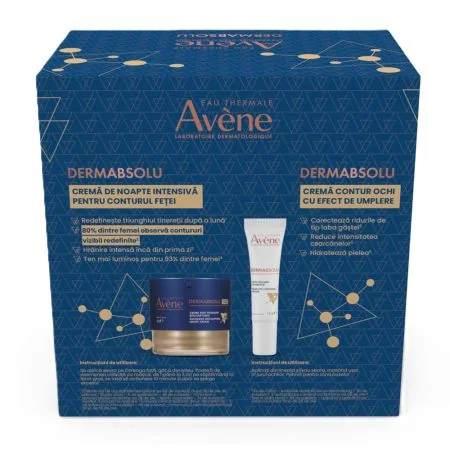 Pachet Crema de noapte intensiva DermAbsolu 40ml + Crema contur ochi DermAbsolu 15ml, Avene