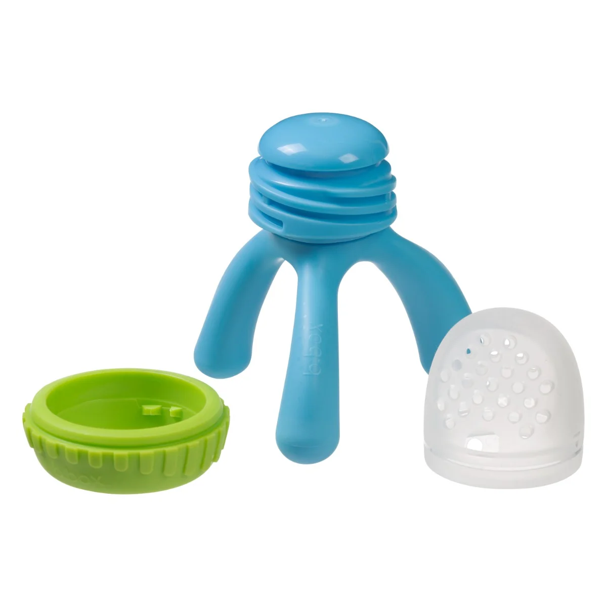 Dispozitiv de hranire din silicon pentru +4 luni Albastru/Verde, 1 bucata, Bbox