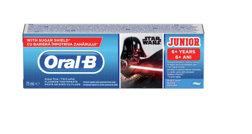 Pasta de dinti copii Star Wars 6-12 ani, 75ml, Oral-B