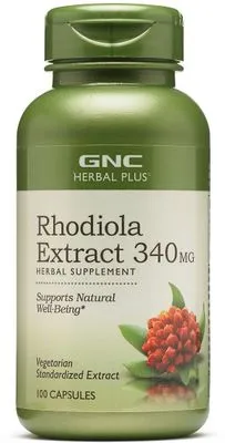 Extract de Rodiola Herbal Plus, 100 capsule, GNC