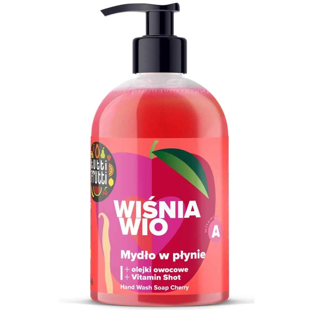 Sapun lichid pentru maini cu cirese si vanilie Tutti Frutti, 500ml, Farmona