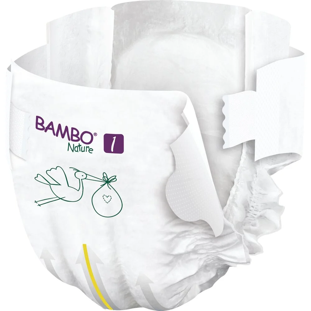 Scutece Ecolabel Nr. 1 pentru 2-4 kg, 22 bucati, Bambo Nature