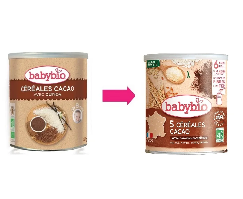 Bio 5 cereale cu cacao si quinoa, 220g, BabyBio