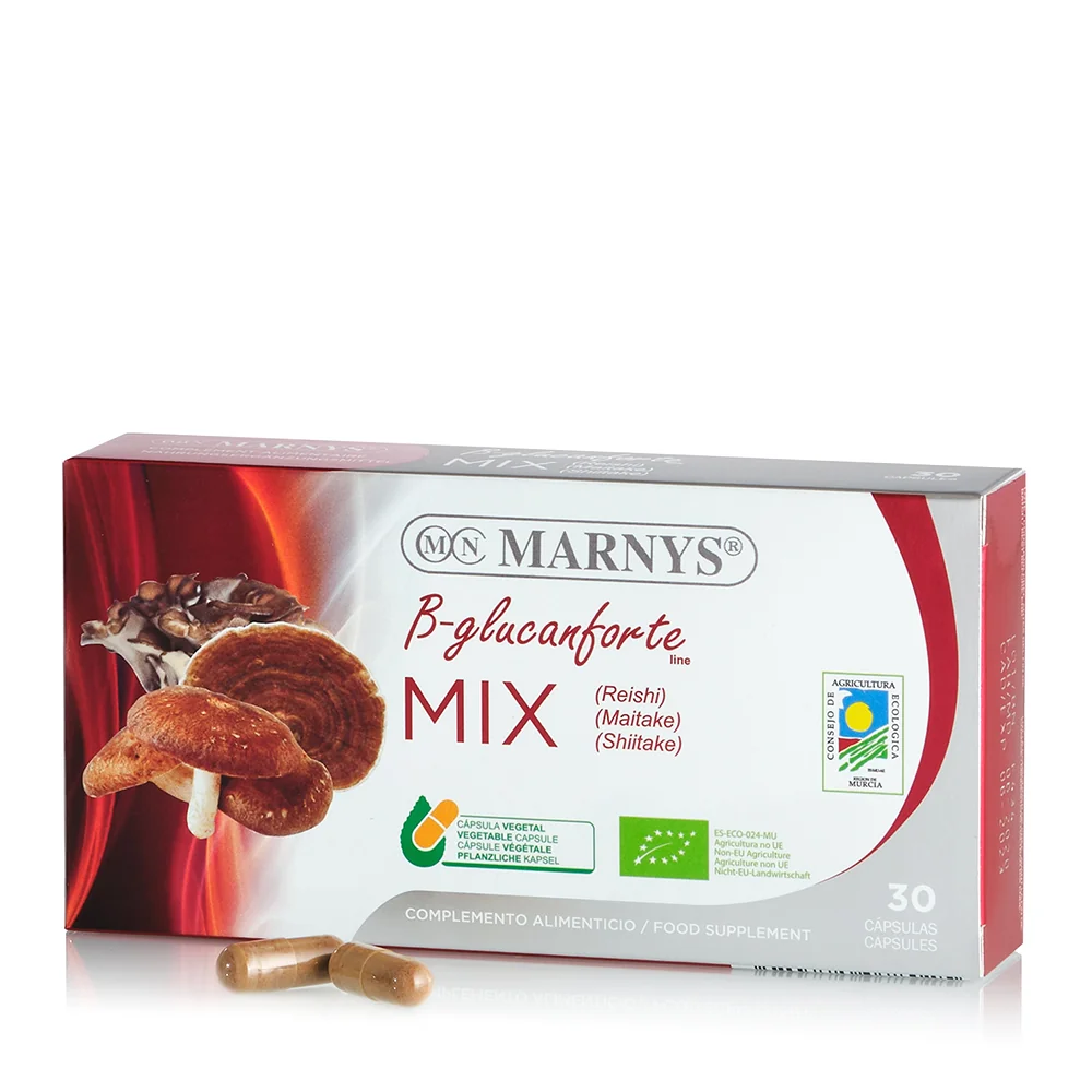 Mix de ciuperci Betaglucan Forte, 30 capsule, Marnys