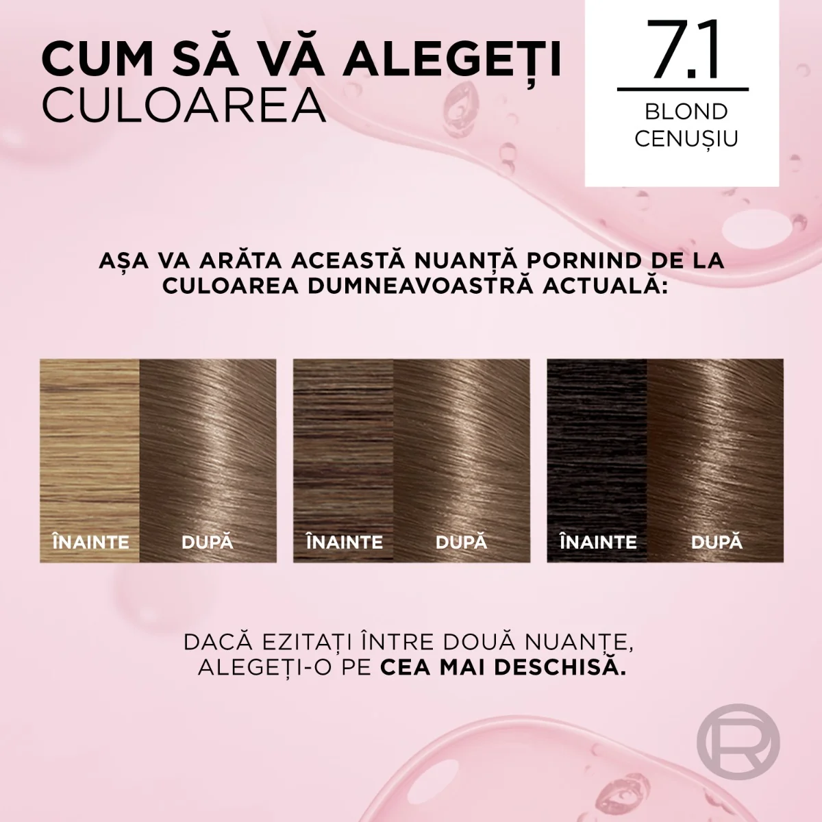 Vopsea de par permanenta Excellence Creme 7.1 Blond Cenusiu, 192ml, L'Oreal Paris