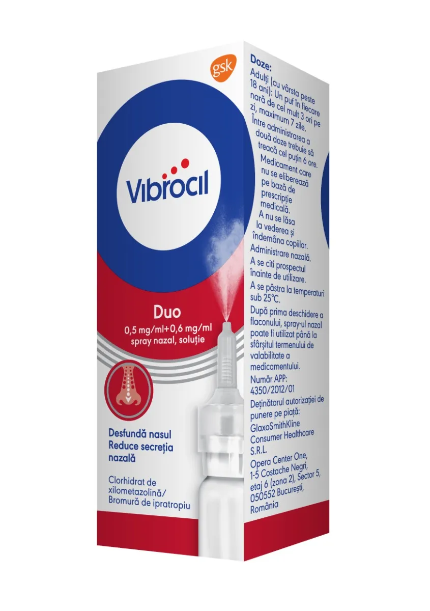 Vibrocil Duo spray nazal solutie, 10ml, GSK 