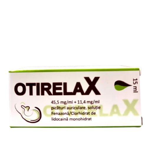 Otirelax picaturi auriculare, 45.5MG/11.4MG/ML 15 M, 15ml, Rompharm