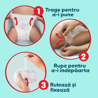 Scutec Pampers cu indicator de umezeala. Scutec Pampers cu indicator de umezeala.