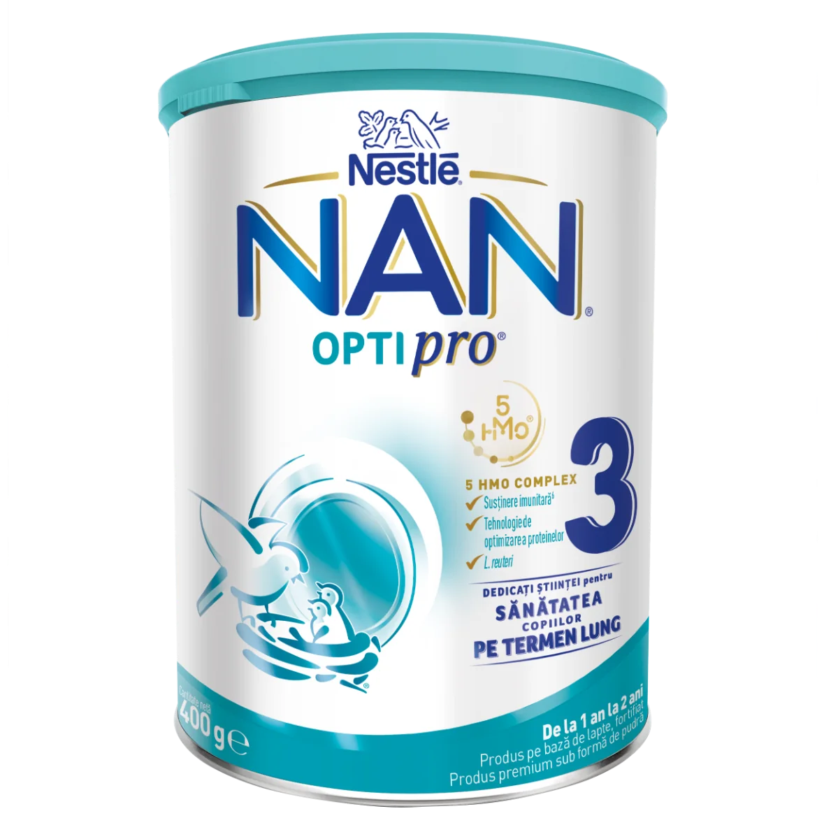 Lapte praf Nan 3 Optipro Premium +12 luni, 400g, Nestle