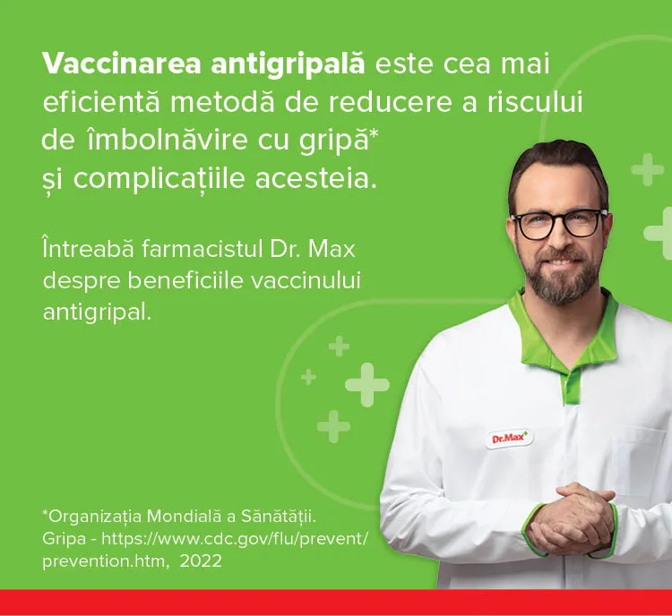 Vaccinuri antigripale in farmaciile si hiper-farmaciile Dr. Max