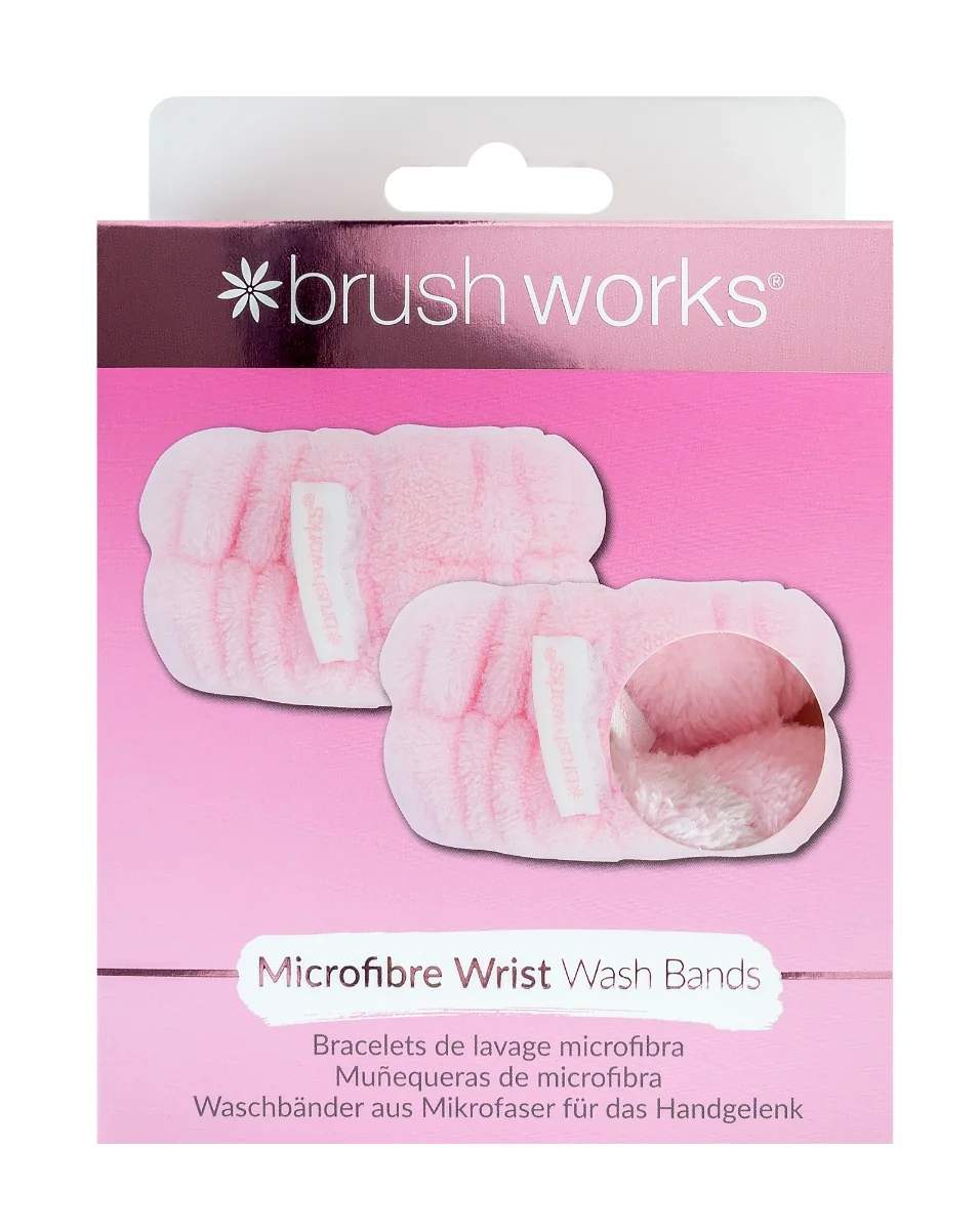 Bratari din microfibre pentru spalarea fetei, 2 bucati, Brushworks 