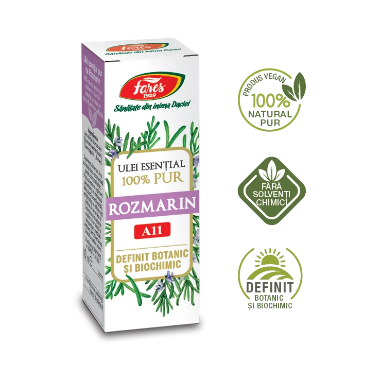 Ulei esential de rozmarin A11, 10ml, Fares