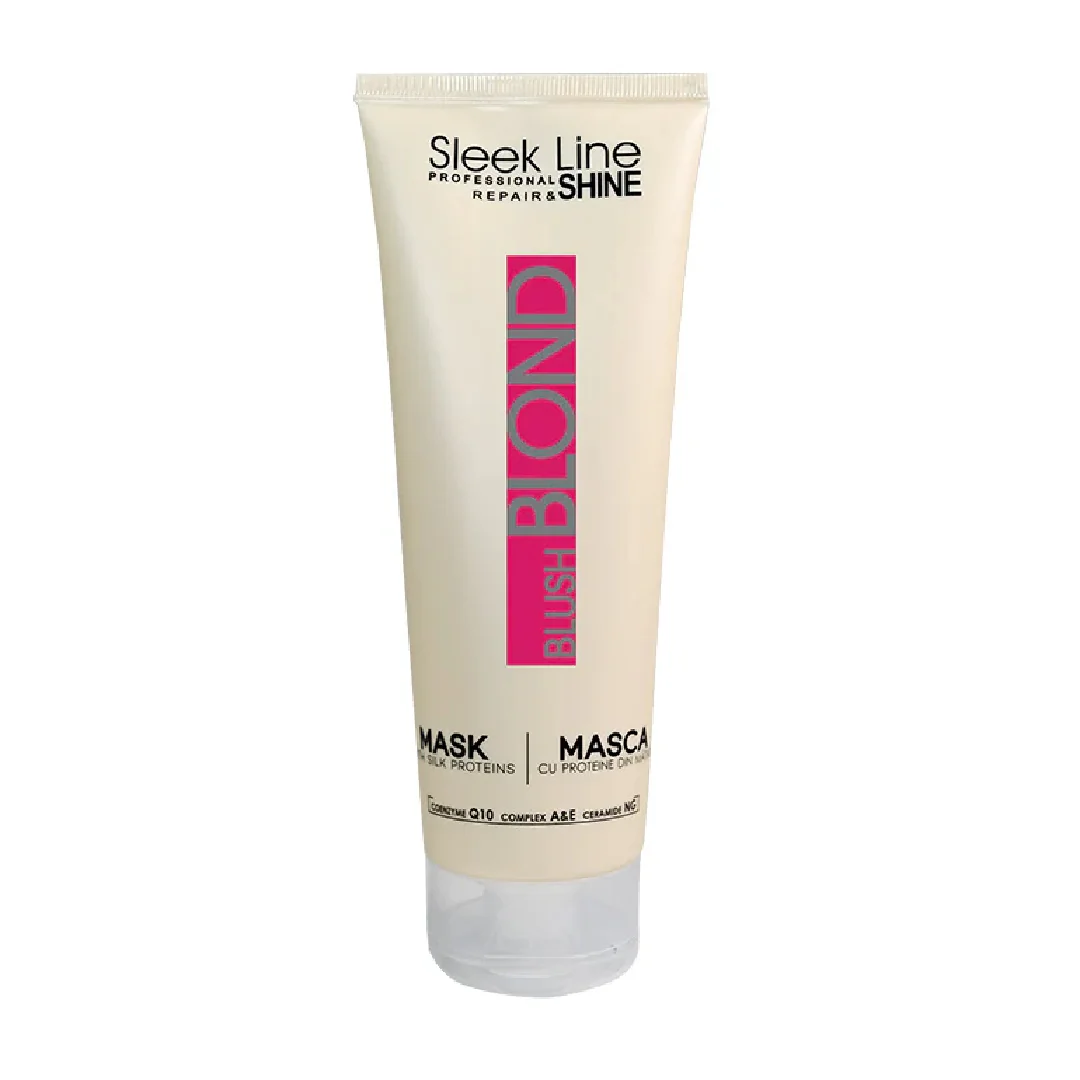 Masca cu pigment neutralizant Blond Blush Roz, 250ml, Sleek Line