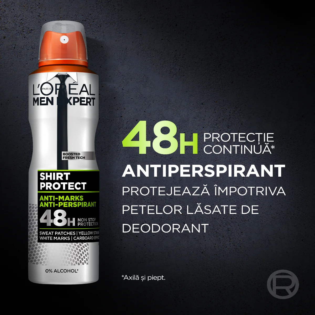 Antiperspirant spray Shirt Protect, 150ml, L'oreal Men Expert