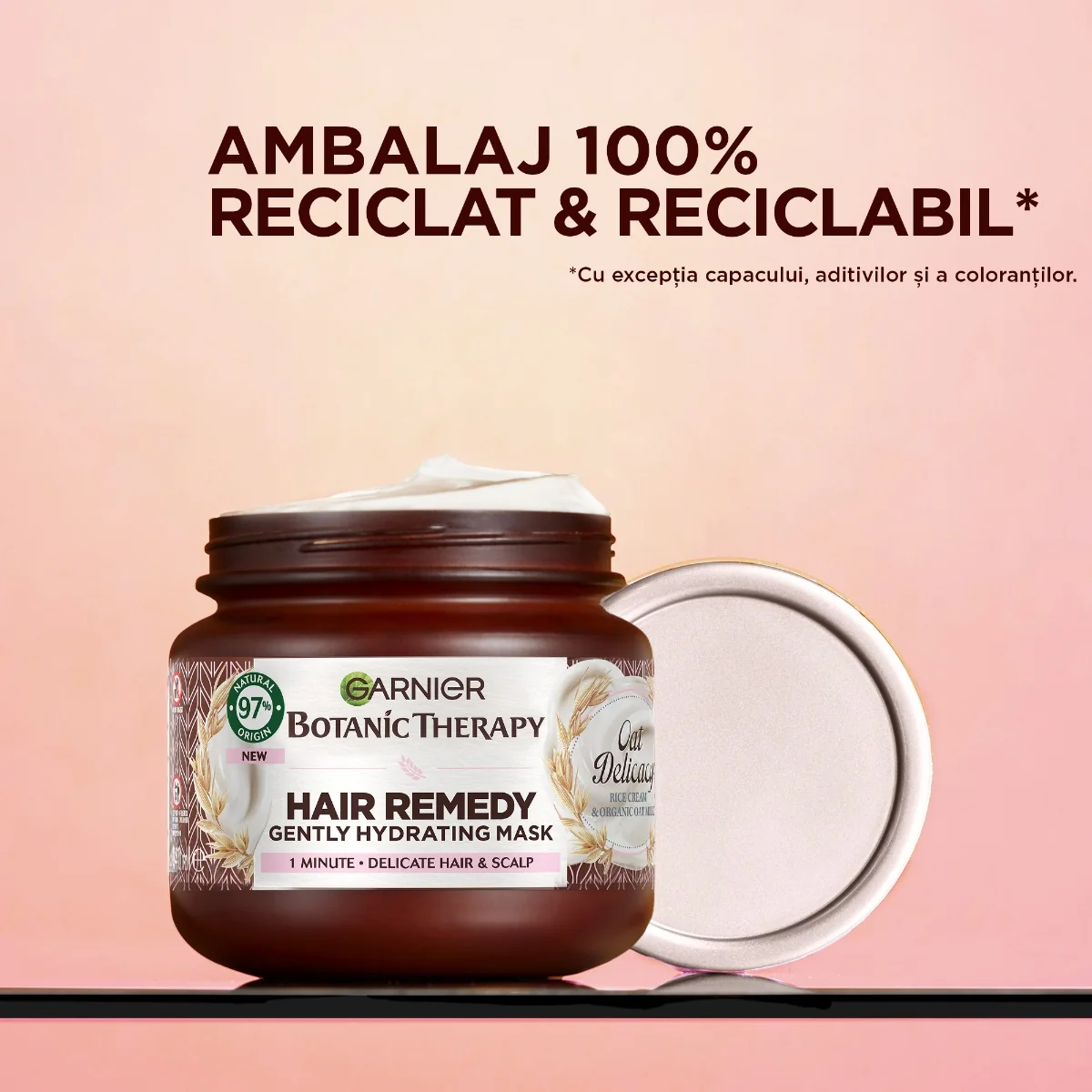 Masca pentru par si scalp sensibil Oat Delicacy Botanic Therapy, 340ml, Garnier