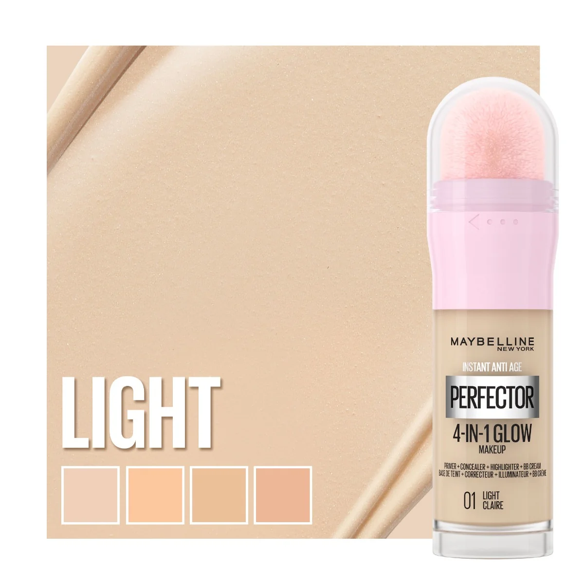 Iluminator 4-in-1 Instant Anti-Age Perfector Glow Light, 20ml, Maybelline