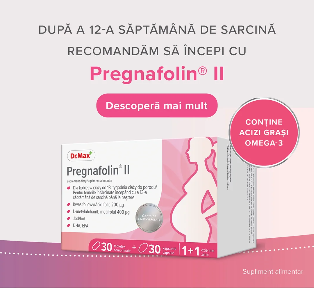 Dr. Max Pregnafolin II, 30 comprimate filmate + 30 capsule moi Dr. Max Pregnafolin II, 30 comprimate filmate + 30 capsule moi