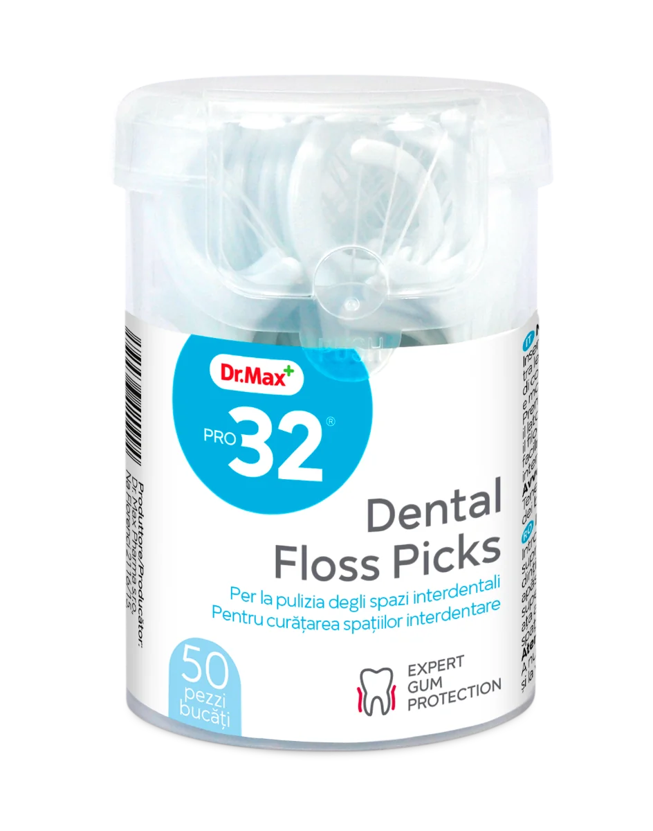 Pro32 Ata dentara cu scobitoare Floss Pick, 50 bucati