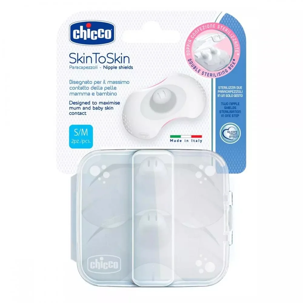 Aparatoare din silicon pentru mamelon marimea S-M 0luni+, 2 bucati, Chicco