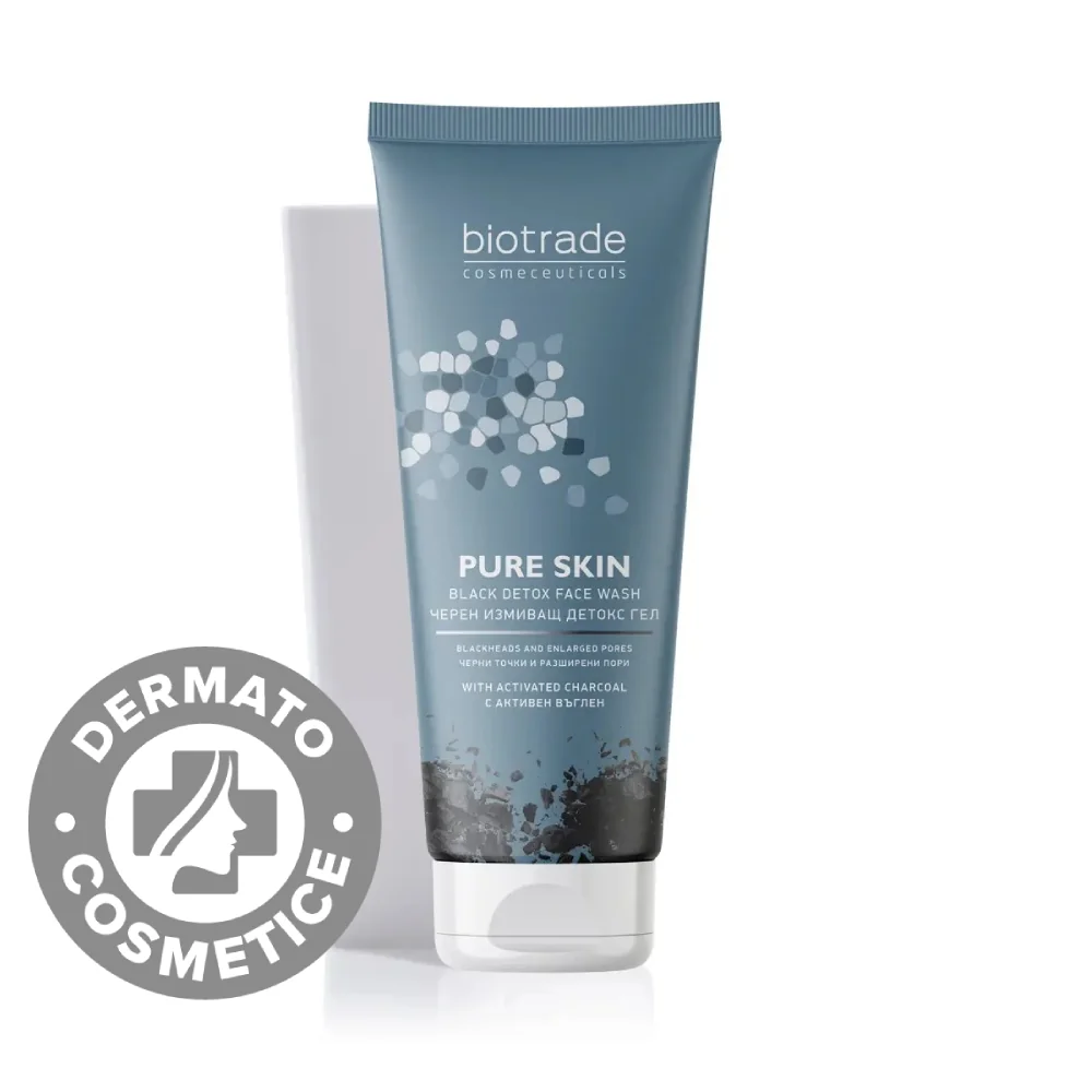 Pure Skin Detox gel negru de curatare, 200ml, Biotrade