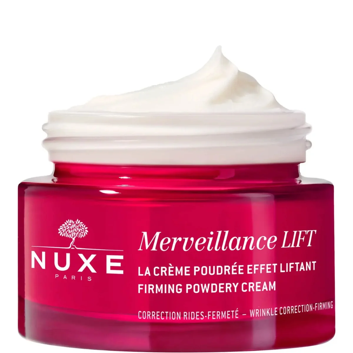 Crema cu textura pudrata si efect de fermitate pentru ten normal si mixt Merveillance Lift, 50ml, Nuxe