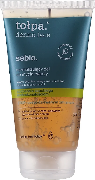 Gel de curatare exfoliant pentru ten gras si acneic Dermo Face Sebio, 150ml, Tołpa