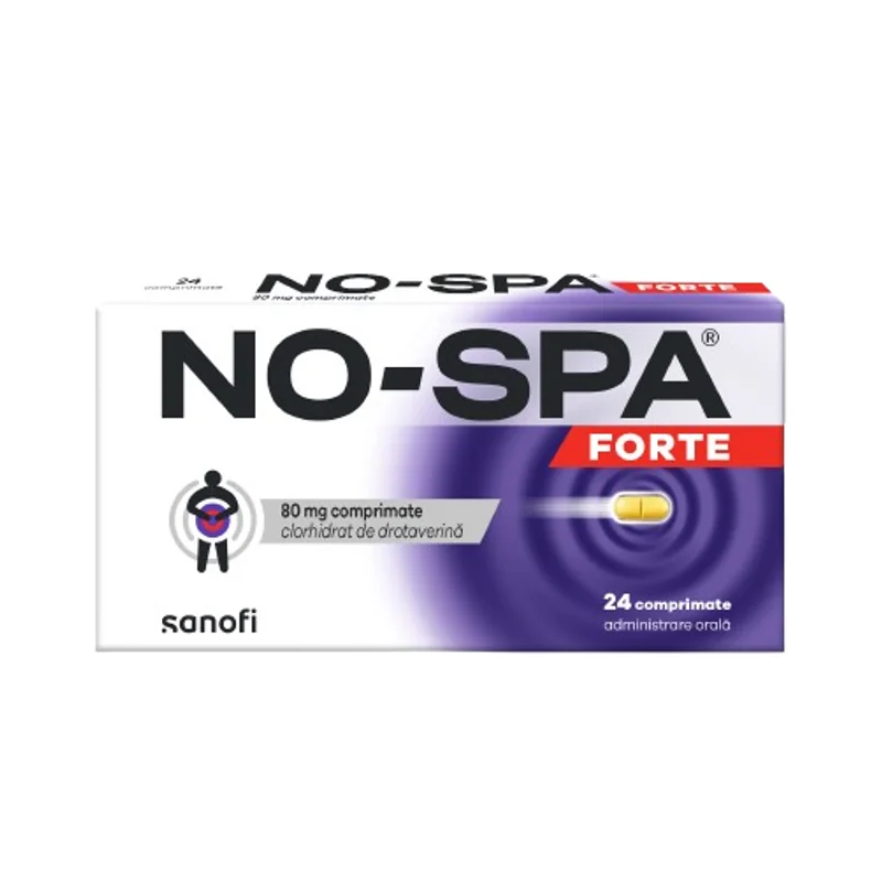 No-Spa Forte 80 mg, 24 comprimate, Sanofi | Dr. Max Farmacia