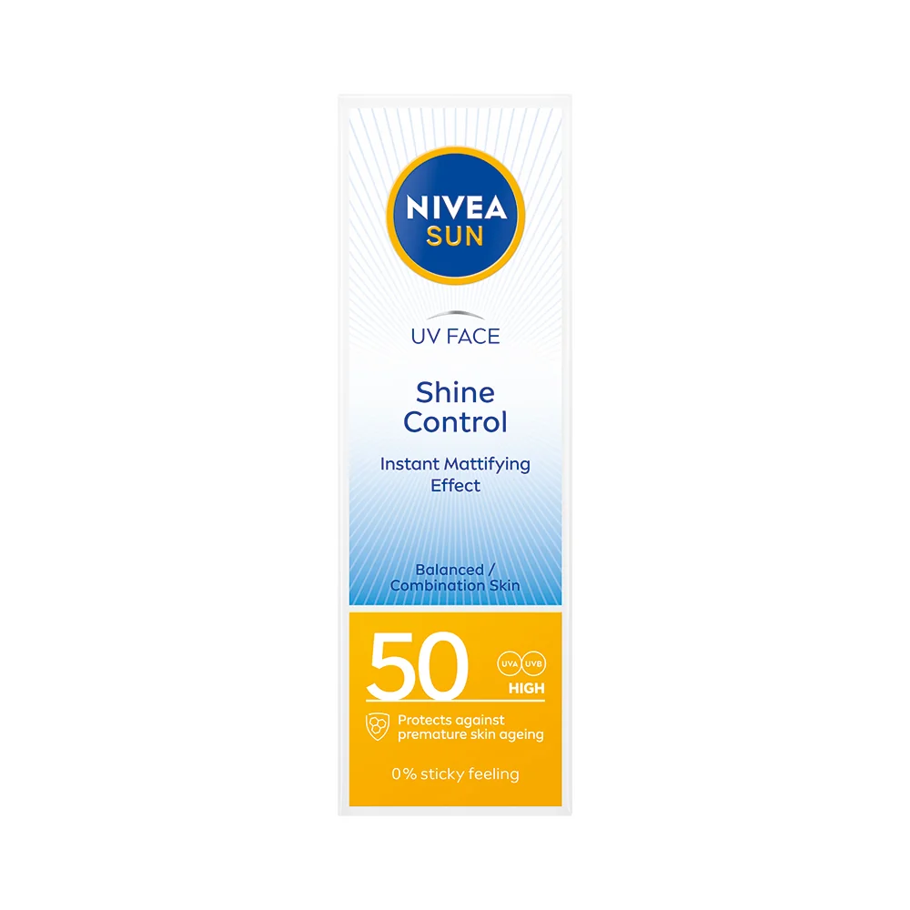 Crema de fata cu SPF50 Shine Control, 50ml, Nivea Sun