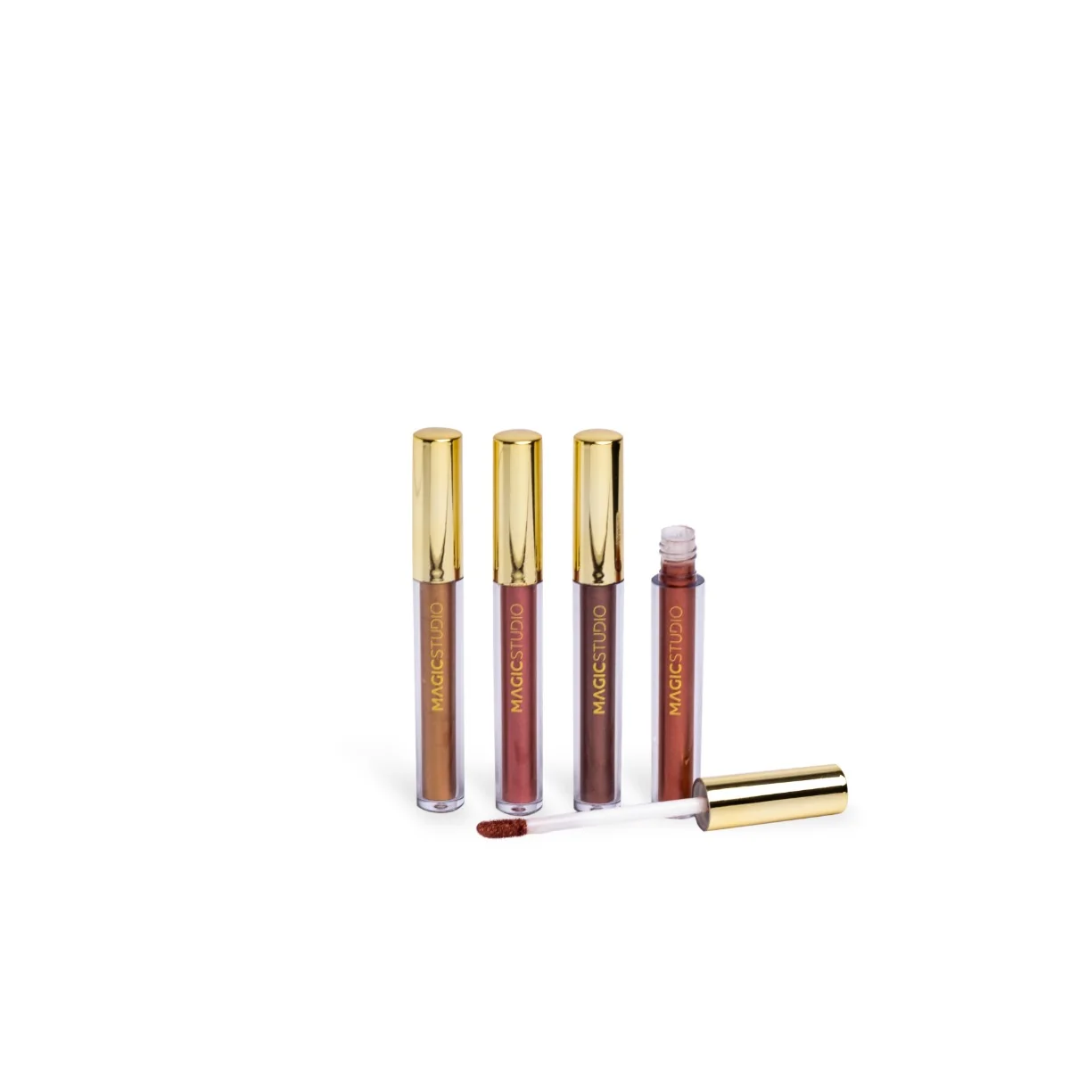 Set 4 farduri de pleoape lichide nude, 4 x 1.2ml, Magic Studio