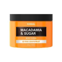 Scrub natural hidratant cu macadamia si zahar Pink Grapefruit, 550ml, Kundal