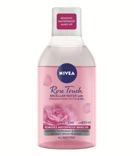 Apa micelara bifazica cu apa de trandafiri, 400ml, Nivea 