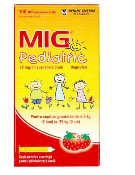 Mig pediatric suspensie orala 20 mg/ml, 100ml, Berlin Chemie