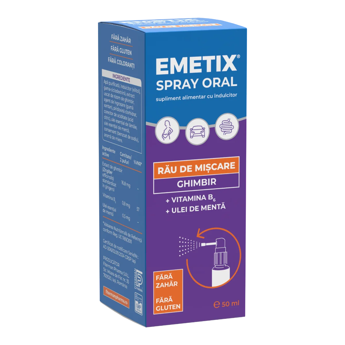 Emetix spray, 50ml, Fiterman