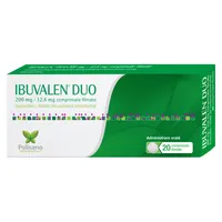 Ibuvalen Duo 200 mg/12,8 mg, 20 comprimate, Polisano