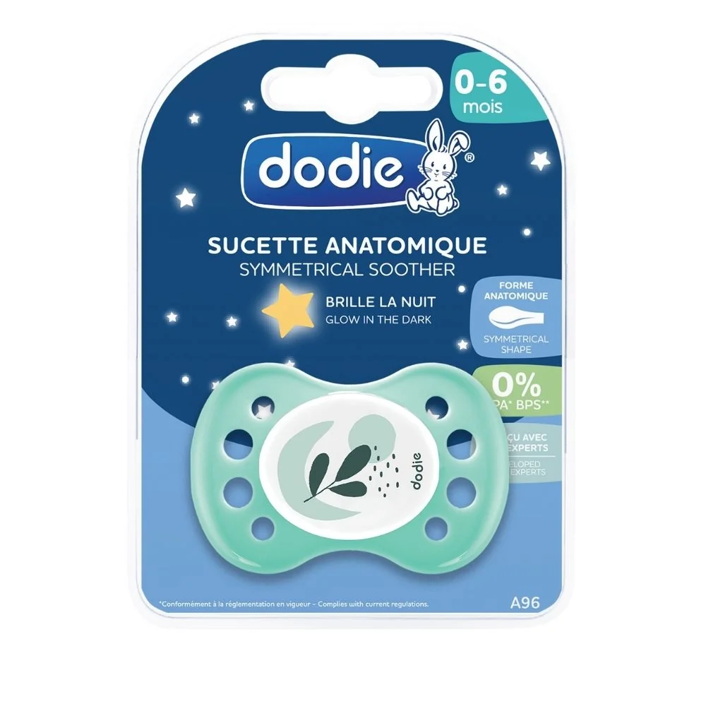 Suzeta anatomica din silicon 0-6 luni Noapte cu luna plina A96, 1 bucata, Dodie 