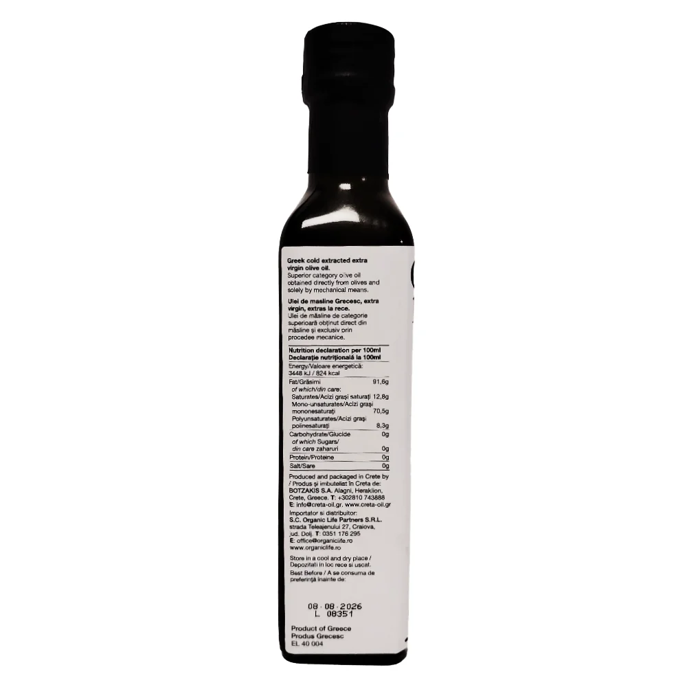 Ulei de masline extravirgin in sticla Printul Cretan, 250ml, Creta Oil