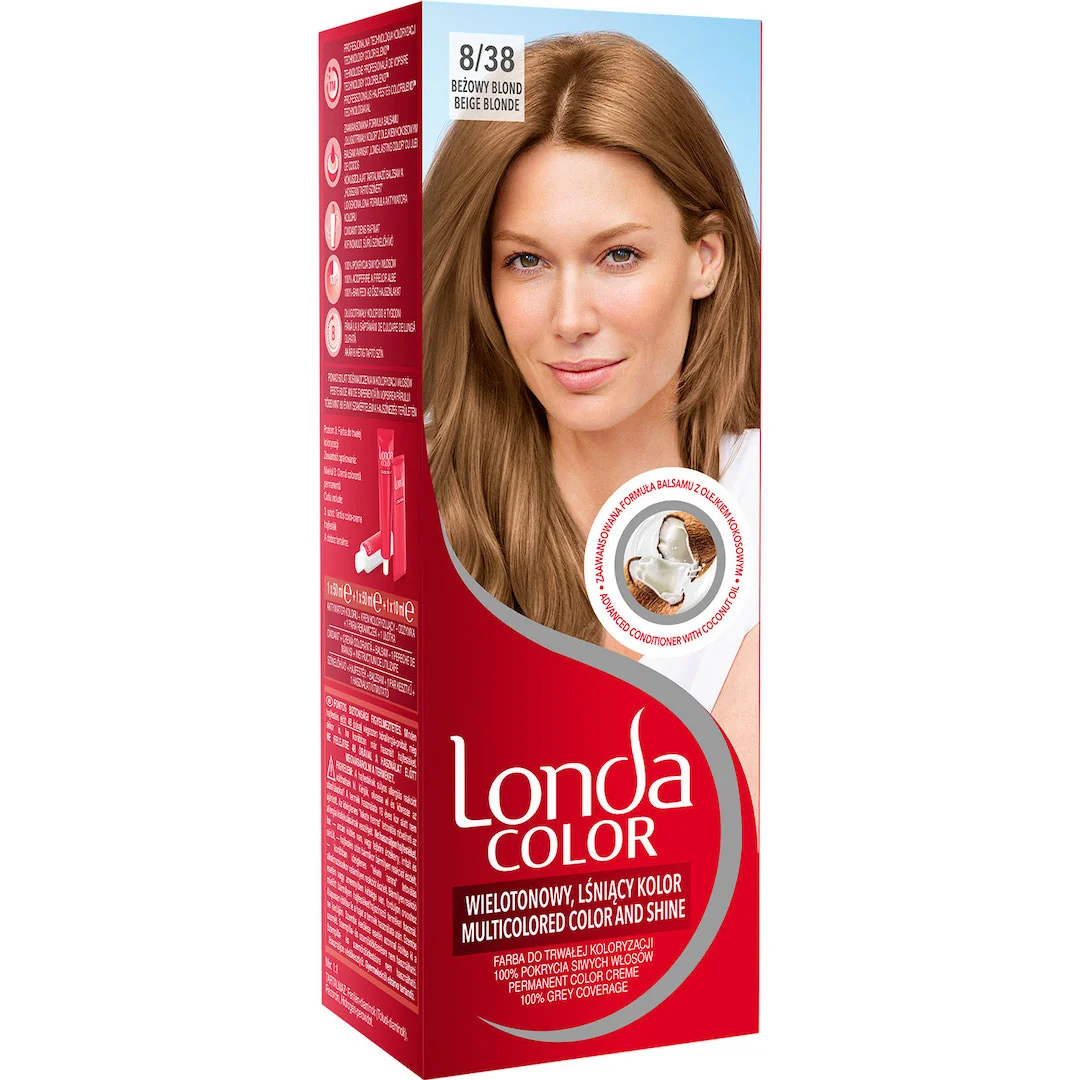 Vopsea de par permanenta 8/38 Blond bej, 110ml, Londa