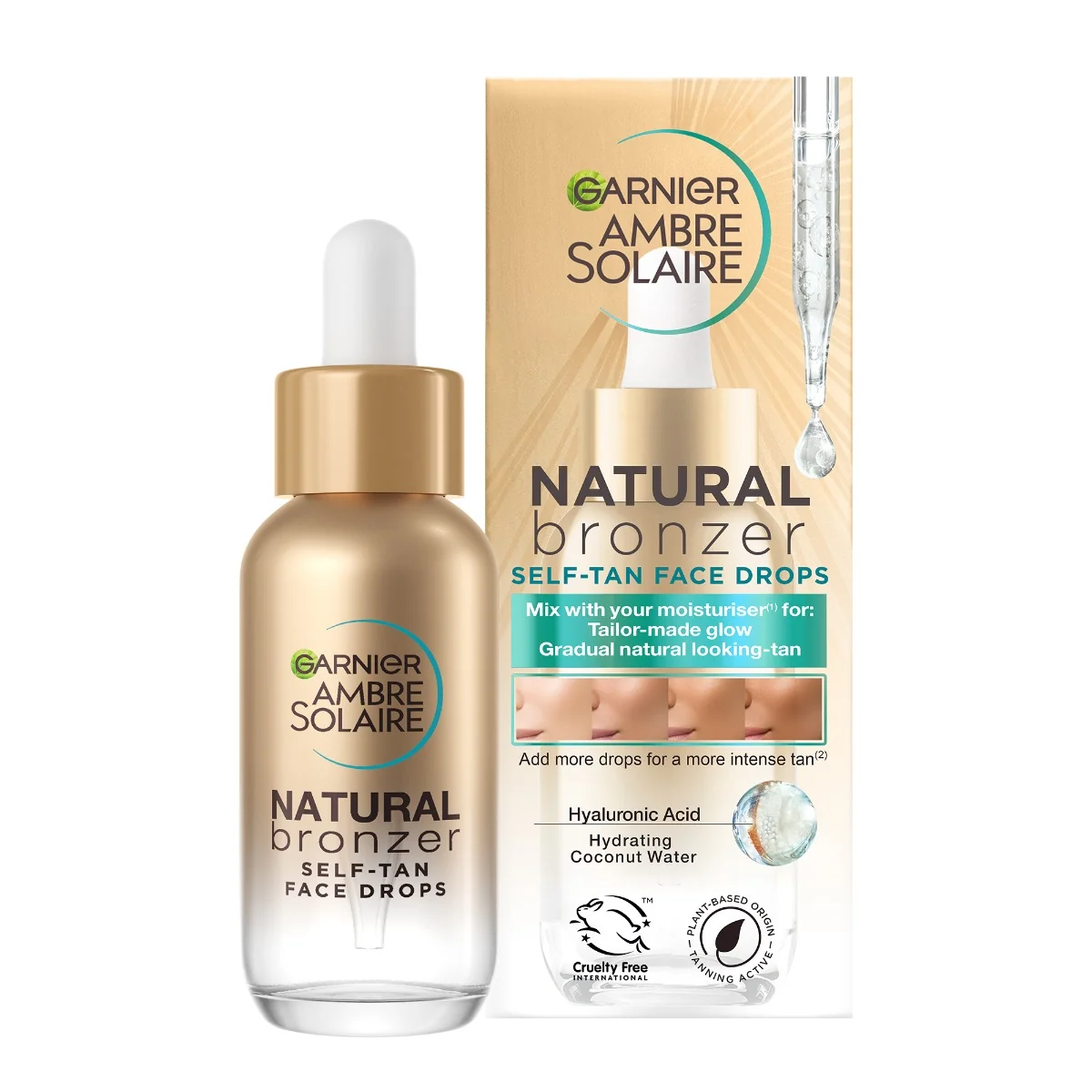 Serum de fata cu efect autobronzant Ambre Solaire, 30ml, Garnier