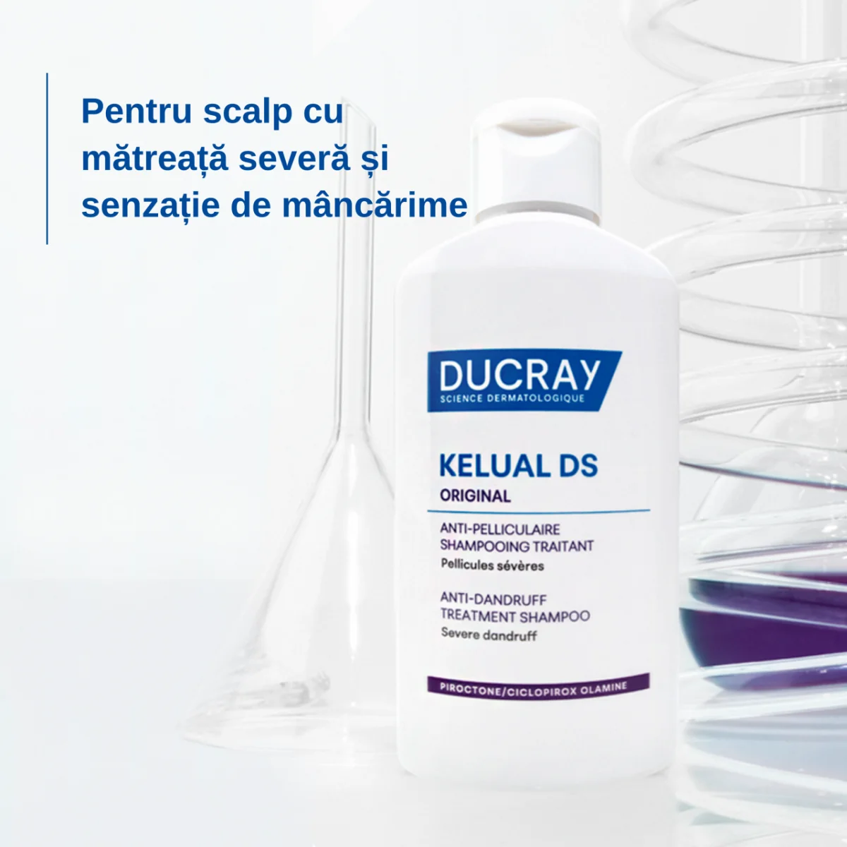 Sampon anti-matreata severa Kelual DS, 100ml, Ducray